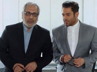 22 اسفند مهران مدیری و محمدرضا گلزار با دستبند و لباس زندان بر پوستر یک فیلم + عکس