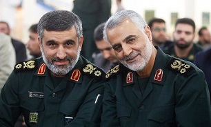 فرمانده نیروی «هوافضا» به فرمانده نیروی «قدس» تبریک گفت