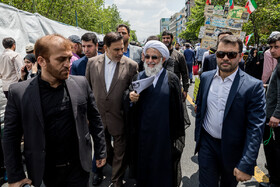 حضور جمعی از مسئولین در راهپیمایی روز قدس