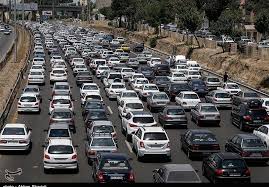 ترافیک سنگین در جاده های شمالی تهران