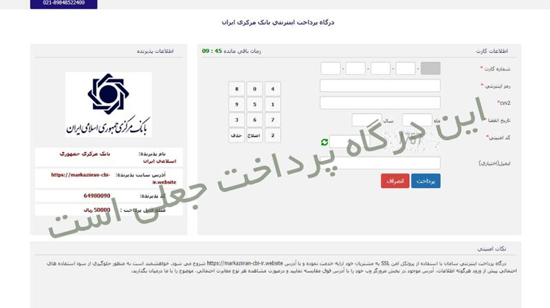 کلاهبرداری عجیب در فضای مجازی؛درگاه جعلی به نام بانک مرکزی!