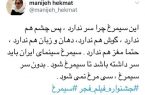 کنایه منیژه حکمت به سیمرغ فجر: مغز ندارد!