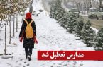 برف مدارس برخی شهرهای کاشان و تیران و کرون را تعطیل
کرد