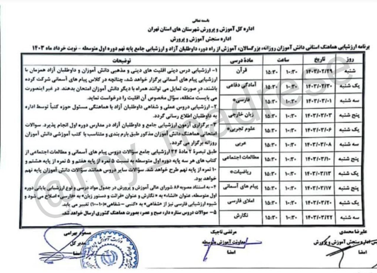 امتحانات نهایی , دانشآموزان ,
