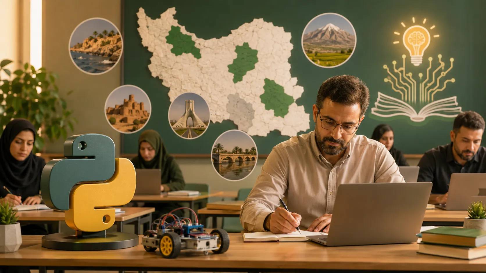 آموزش پایتون به معلمان در شش استان